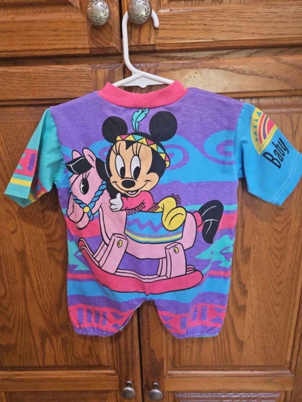 Rare Vintage Disney Babies Minnie Mouse Size Girls Nine (9) Months Romper Outfit